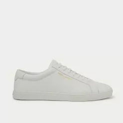 Saint Laurent Andy Moon Leather White Low Top Sneakers