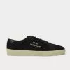 Saint Laurent Court Classic SL/06 Leather-Trimmed Logo-Embroidered Distressed Canvas Black Low Top Sneakers -Salomon Shop 1ebd5f1367c14cb9aa51cda8c47b8d06