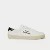 Saint Laurent SL/06 Court Classic Logo-Embroidered Leather White Low Top Sneakers -Salomon Shop 2c3940754cad940fa5c99332c03486e2