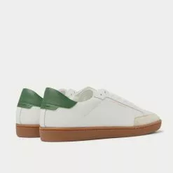 Saint Laurent SL/10 Suede-Trimmed Perforated Leather White Low Top Sneakers -Salomon Shop 2dfd8e27169c2074aa8f8d49653b068d
