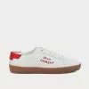 Saint Laurent Court Classic Leather Blanc Optique Low Top Sneakers -Salomon Shop 3de5364d99cf724642d441e967c52ba9