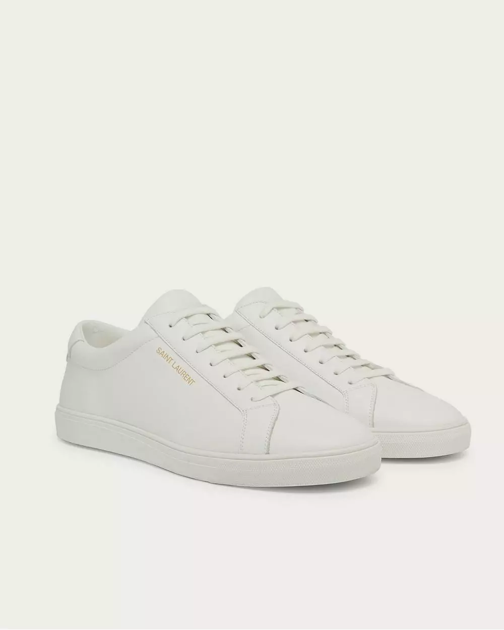 Saint Laurent Andy Moon Leather White Low Top Sneakers 4 Saint Laurent Andy Moon Leather White Low Top Sneakers - Image 2