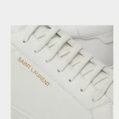 Saint Laurent Andy Moon Leather White Low Top Sneakers 12 Saint Laurent Andy Moon Leather White Low Top Sneakers -Salomon Shop 62585a572ebe42f573eb468c1ec3eeca