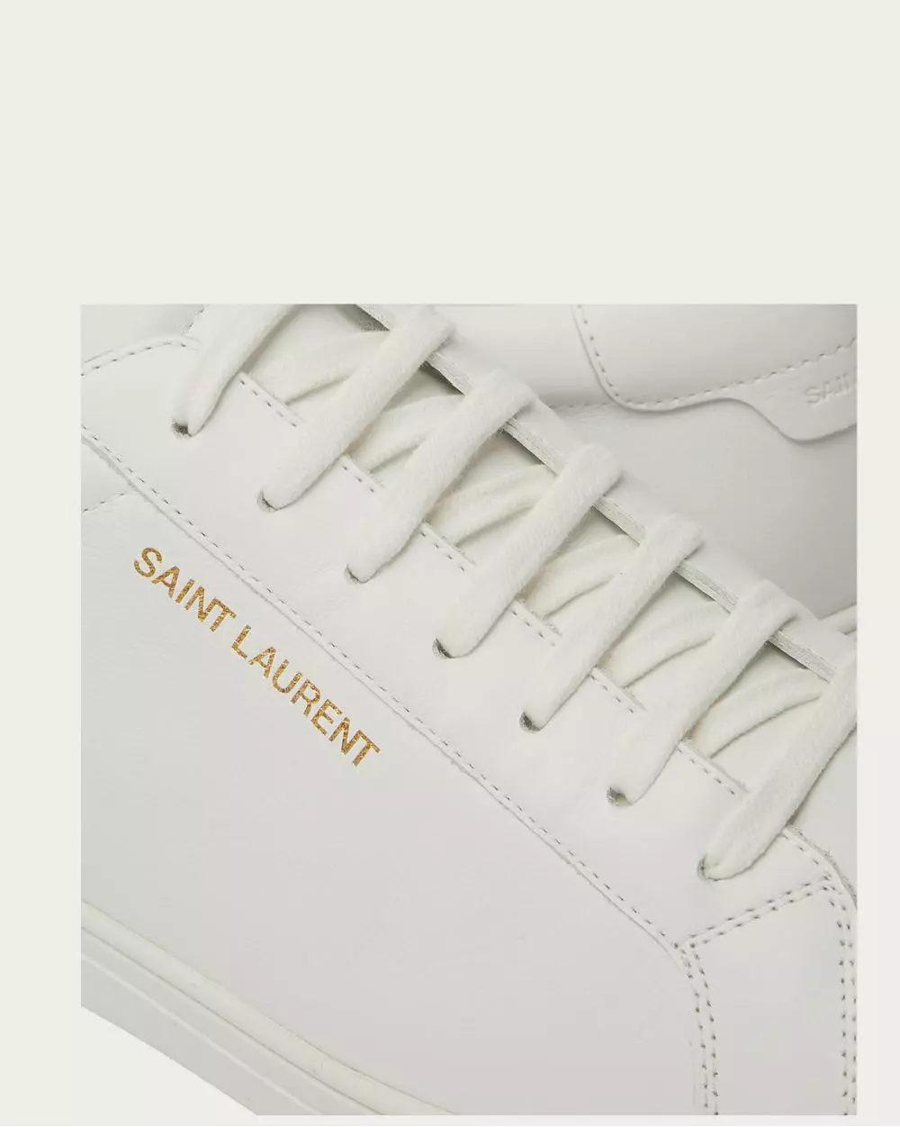Saint Laurent Andy Moon Leather White Low Top Sneakers 7 Saint Laurent Andy Moon Leather White Low Top Sneakers - Image 5