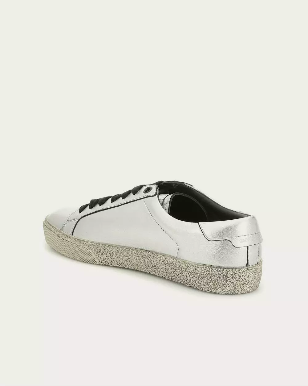 Saint Laurent Court Classic SL/06 Leather Silver Low Top Sneakers 5 Saint Laurent Court Classic SL/06 Leather Silver Low Top Sneakers - Image 3