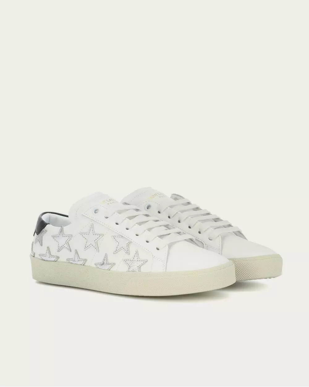 Saint Laurent SL/06 Court Classic Leather Blanc Optique Low Top Sneakers 4 Saint Laurent SL/06 Court Classic Leather Blanc Optique Low Top Sneakers - Image 2