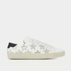 Saint Laurent SL/06 Court Classic Leather Blanc Optique Low Top Sneakers