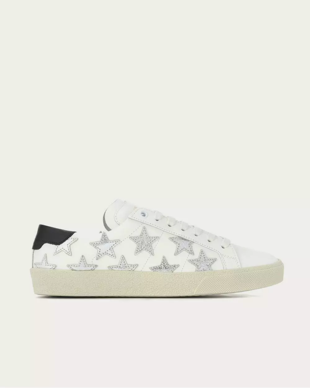 Saint Laurent SL/06 Court Classic Leather Blanc Optique Low Top Sneakers 3 Saint Laurent SL/06 Court Classic Leather Blanc Optique Low Top Sneakers