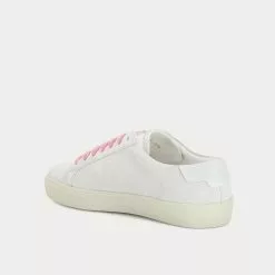 Saint Laurent Court Classic SL/06 Suede Blanc Optique Low Top Sneakers -Salomon Shop 945193ea36b0807ec3c00a399d3af2b0