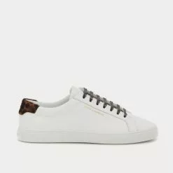Saint Laurent Andy Leather White Low Top Sneakers