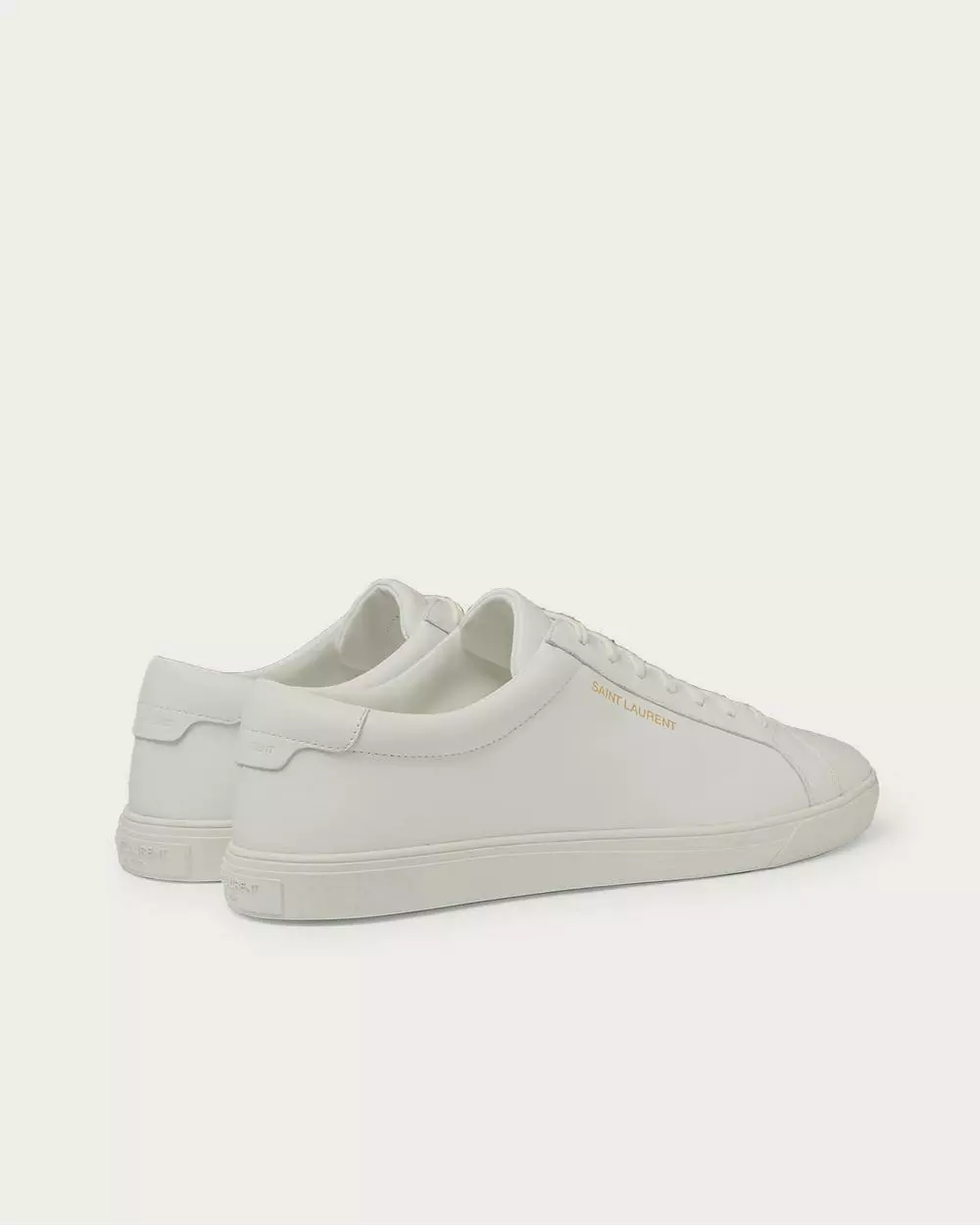 Saint Laurent Andy Moon Leather White Low Top Sneakers 6 Saint Laurent Andy Moon Leather White Low Top Sneakers - Image 4