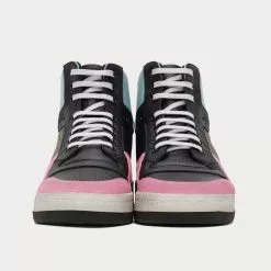 Saint Laurent SL24 Black & Blue High Top Sneakers -Salomon Shop saint laurent Black BlueSL24High TopSneakers 3