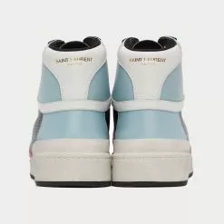 Saint Laurent SL24 Black & Blue High Top Sneakers -Salomon Shop saint laurent Black BlueSL24High TopSneakers 4