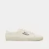 Saint Laurent SL/06 Court Classic Embroidered Canvas & Smooth Leather Cream Low Top Sneakers -Salomon Shop saint laurent COURTCLASSICSL 06EMBROIDEREDSNEAKERSINCANVASANDSMOOTHLEATHER cream low top sneakers 1
