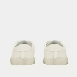 Saint Laurent SL/06 Court Classic Embroidered Canvas & Smooth Leather Cream Low Top Sneakers -Salomon Shop saint laurent COURTCLASSICSL 06EMBROIDEREDSNEAKERSINCANVASANDSMOOTHLEATHER cream low top sneakers 4