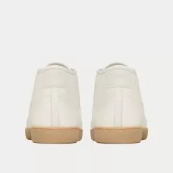 Saint Laurent SL/39 Court Classic Canvas & Leather Off-White Mid Top Sneakers -Salomon Shop saint laurent COURTCLASSICSL 39 canvas and leather off white mid top sneakers 4