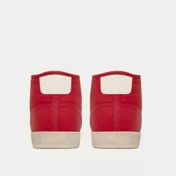 Saint Laurent SL/39 Court Classic Nylon & Leather Red / Coffee White Mid Top Sneakers -Salomon Shop saint laurent COURTCLASSICSL 39 red coffee white mid top sneakers 4