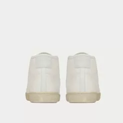 Saint Laurent Court Classic Sl/39 Canvas And Leather Off-White Mid Top Sneakers -Salomon Shop saint laurent COURTCLASSICSL 39MID TOPSNEAKERSINCANVASANDLEATHER 4