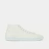 Saint Laurent SL/39 Court Classic Grained Leather White / Blue Mid Top Sneakers -Salomon Shop saint laurent COURTCLASSICSL 39MID TOPSNEAKERSINGRAINEDLEATHER 1