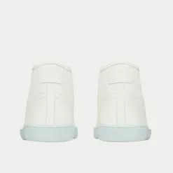 Saint Laurent SL/39 Court Classic Grained Leather White / Blue Mid Top Sneakers -Salomon Shop saint laurent COURTCLASSICSL 39MID TOPSNEAKERSINGRAINEDLEATHER 4