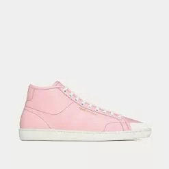 Saint Laurent SL/39 Court Classic Baby Pink Mid Top Sneakers