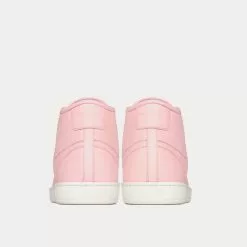 Saint Laurent SL/39 Court Classic Baby Pink Mid Top Sneakers -Salomon Shop saint laurent COURTCLASSICSL 39MID TOPSNEAKERSINGRAINEDLEATHER baby pink high top sneakers 4
