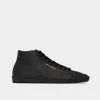 Saint Laurent SL/39 Court Classic Leather Noir Mid Top Sneakers -Salomon Shop saint laurent COURTCLASSICSL 39MID TOPSNEAKERSINLEATHER high top sneakers 1