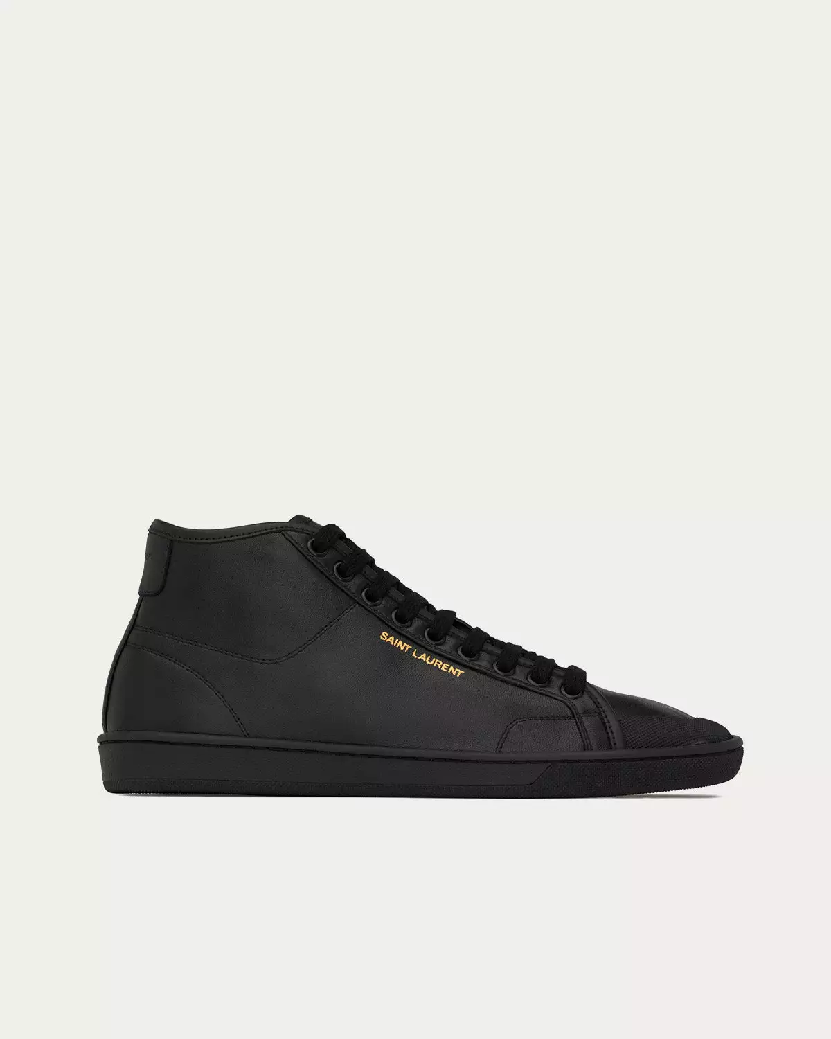 Saint Laurent SL/39 Court Classic Leather Noir Mid Top Sneakers 3 Saint Laurent SL/39 Court Classic Leather Noir Mid Top Sneakers