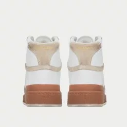 Saint Laurent SL24 Off-White High Top Sneakers -Salomon Shop saint laurent SL24MID TOPSNEAKERSINLEATHERANDSUEDE 4