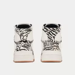 Saint Laurent SL/24 Smooth Leather & Zebra Print Pony Effect Blanc Et Noir Mid Top Sneakers -Salomon Shop saint laurent SL 24MID TOPSNEAKERSINSMOOTHLEATHERANDZEBRAPRINTPONYEFFECTLEATHER 4