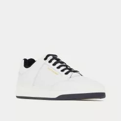 Saint Laurent SL/61 Grained Leather Blanc Optique Low Top Sneakers -Salomon Shop saint laurent SL 61LOW TOPSNEAKERSINGRAINEDLEATHER BLANCOPTIQUE low top sneakers 3