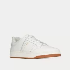 Saint Laurent SL/61 Grained Leather White Low Top Sneakers -Salomon Shop saint laurent SL 61LOW TOPSNEAKERSINGRAINEDLEATHER low top sneakers 4
