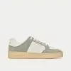Saint Laurent SL/61 Leather & Suede Blanc Optique / Paris Roof Low Top Sneakers