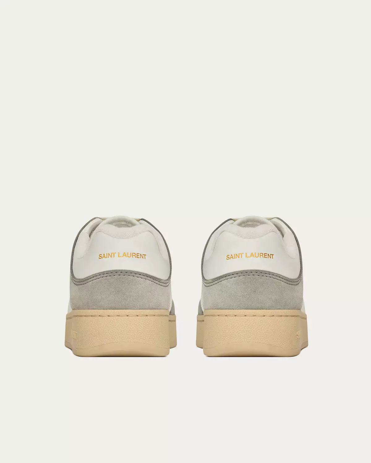 Saint Laurent SL/61 Leather & Suede Blanc Optique / Paris Roof Low Top Sneakers 5 Saint Laurent SL/61 Leather & Suede Blanc Optique / Paris Roof Low Top Sneakers - Image 4