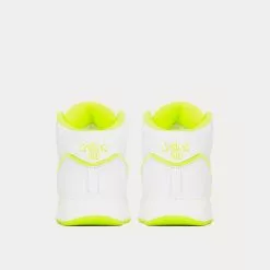 Saint Laurent SL/80 Smooth & Grained Leather Blanc Optique Et Jaune Fluo Mid Top Sneakers -Salomon Shop saint laurent SL 80 smooth leather grained BLANCOPTIQUEETJAUNEFLUO high top sneakers 4