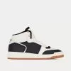 Saint Laurent SL/80 Smooth & Grained Leather Coffee / Black Mid Top Sneakers -Salomon Shop saint laurent SL 80MID TOPSNEAKERSINSMOOTHANDGRAINEDLEATHER coffee black high top sneakers 1