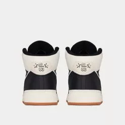 Saint Laurent SL/80 Smooth & Grained Leather Coffee / Black Mid Top Sneakers -Salomon Shop saint laurent SL 80MID TOPSNEAKERSINSMOOTHANDGRAINEDLEATHER coffee black high top sneakers 3