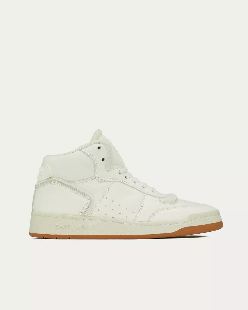 Saint Laurent SL/80 Blanc Mid Top Sneakers 3 Saint Laurent SL/80 Blanc Mid Top Sneakers
