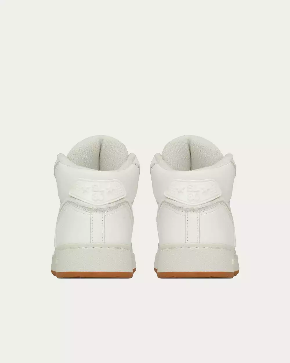 Saint Laurent SL/80 Blanc Mid Top Sneakers 6 Saint Laurent SL/80 Blanc Mid Top Sneakers - Image 4