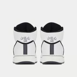 Saint Laurent SL/80 Smooth & Grained Leather Blanc Optique / Black Mid Top Sneakers -Salomon Shop saint laurent SL 80MID TOPSNEAKERSINSMOOTHANDGRAINEDLEATHER high top sneakers 4 a91b3882 3e35 4e89 befc a634bbcb0cee
