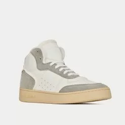Saint Laurent SL/80 Leather & Suede Blanc Optique / Paris Roof Mid Top Sneakers -Salomon Shop saint laurent SL 80SNEAKERSINLEATHERANDSUEDE BLANCOPTIQUEANDPARISROOF high top sneakers 3 9ca9b88c afe5 44f1 8aee 69cdec0509ee