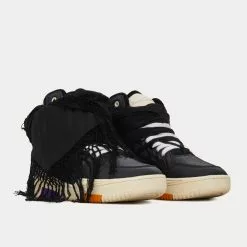 Saint Laurent Smith Grained Leather Noir High Top Sneakers -Salomon Shop saint laurent SMITHSNEAKERSINGRAINEDLEATHER high top sneakers 3