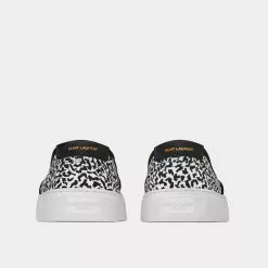 Saint Laurent Venice Sparkle Print Canvas White Slip On Sneakers -Salomon Shop saint laurent VENICESLIP ONSNEAKERSINSPARKLE PRINTCANVAS slip on sneakers 3