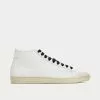 Saint Laurent Court Classic SL/39 White Mid Top Sneakers -Salomon Shop saint laurent WhiteCourtClassicSL 39MidSneakers 1