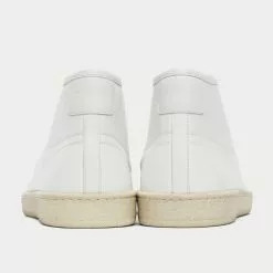Saint Laurent Court Classic SL/39 White Mid Top Sneakers -Salomon Shop saint laurent WhiteCourtClassicSL 39MidSneakers 4