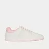 Saint Laurent SL/61 Grained Leather White / Baby Pink Low Top Sneakers