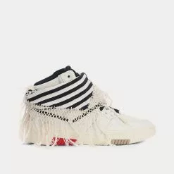 Saint Laurent Smith Grain Leather White High Top Sneakers