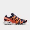 Salomon SpeedCross 3 Evening Blue / Persimon / Gold Low Top Sneakers -Salomon Shop salomon SPEEDCROSS3 EveningBlue Persimon Gold low top sneakers 1