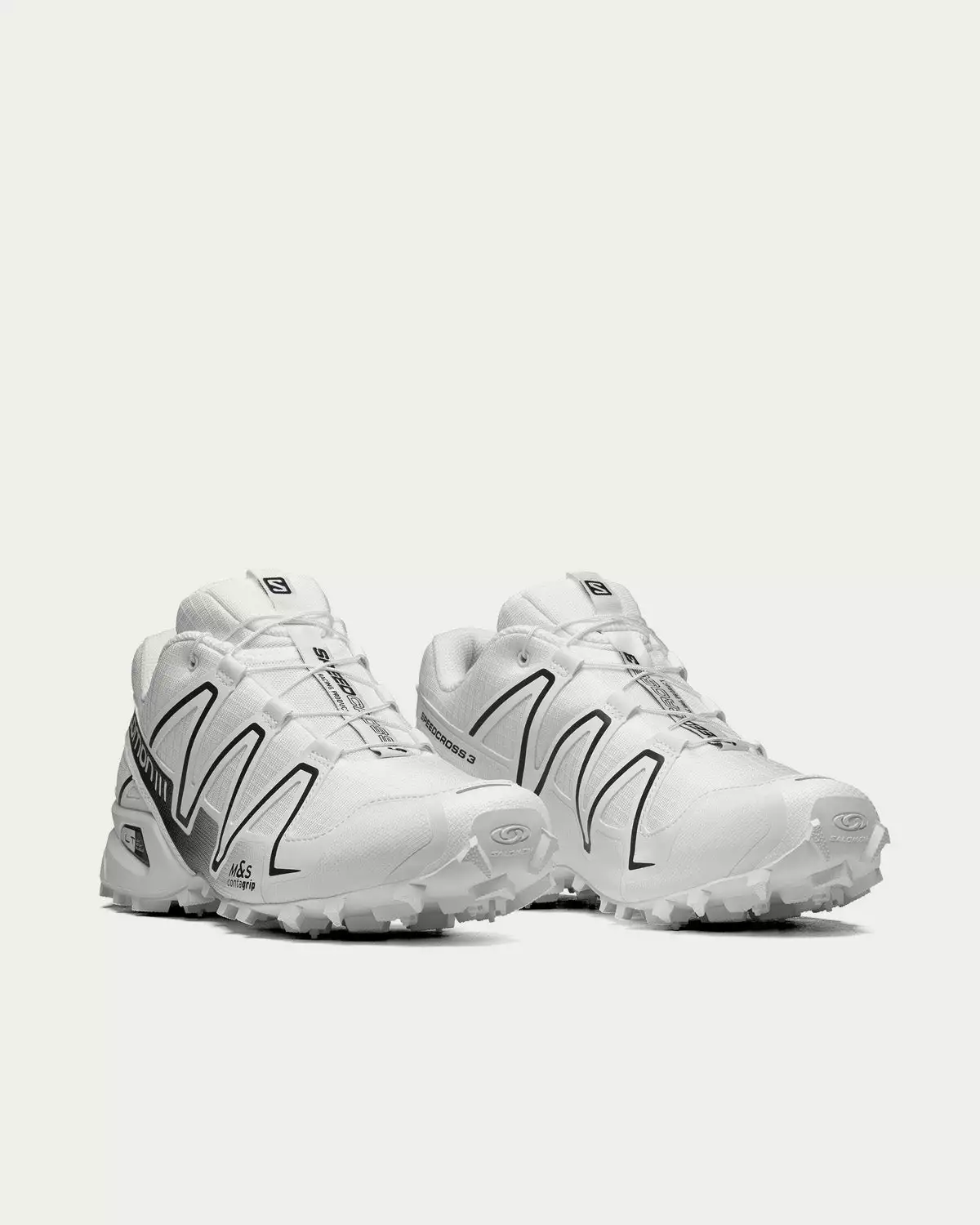 Salomon Speedcross 3 White / White / Alloy Running Shoes 5 Salomon Speedcross 3 White / White / Alloy Running Shoes - Image 3