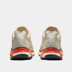 Salomon XT-6 Vanilla Ice / Bleached Sand / Red Orange Ice Low Top Sneakers -Salomon Shop salomon xt 6 VanillaIce BleachedSand RedOrange low top sneakers 4